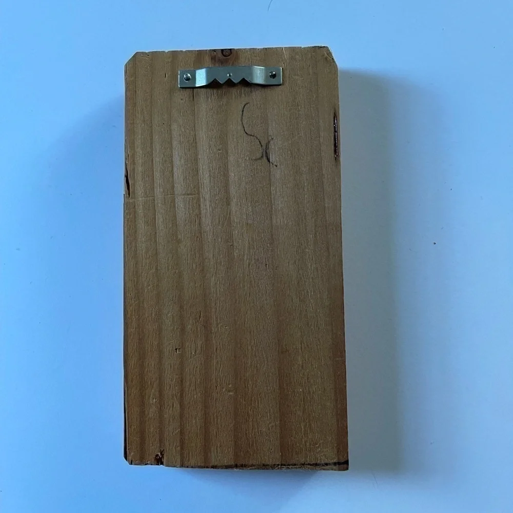 POPPY Seed‎ Pod Painting on a Woodblock